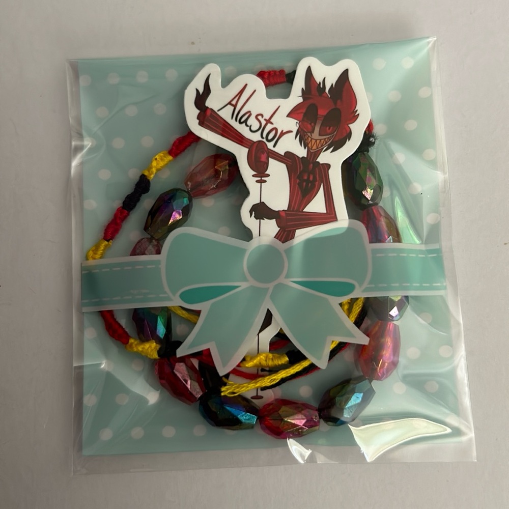 Hazbin Hotel Alastor inspired bracelet set